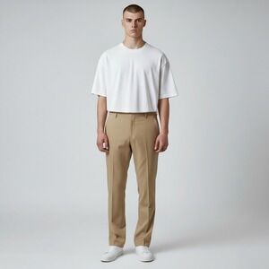 Adidas Ultimate 365 Golf Pants Men 36x30 Beige Classic Chino Stretch Performance